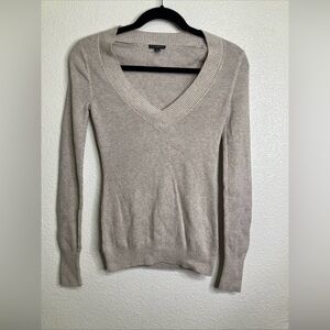 Vintage Y2K Express Deep V Neck Fitted Sweater Babydoll Preppy Bella Swan Sz S